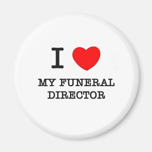 Aimant J'adore mon directeur funéraire (Devant)