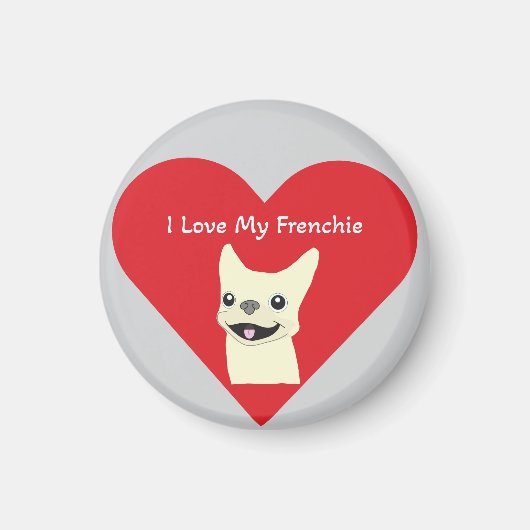 Aimant J'adore mon Frenchie, Lavender (Devant)