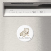 Aimant J'adore mon petit chien blanc - chiot Westie (In Situ (Lave-vaisselle))