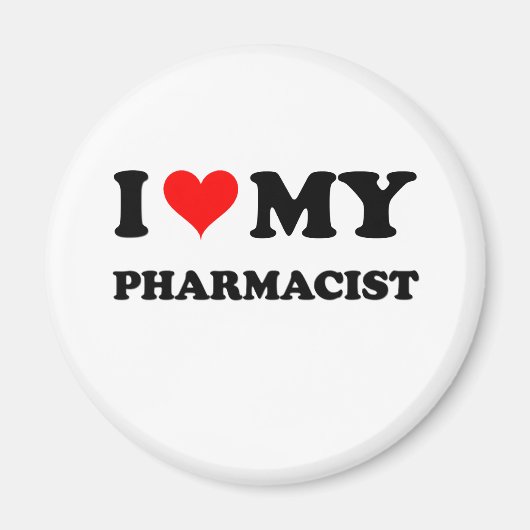 Aimant J'adore mon pharmacien (Devant)