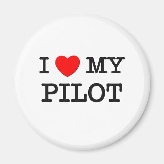 Aimant J'adore mon PILOTE (Devant)