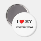 Aimant J'adore mon PILOTE AÉRIEN (Recto/Verso)