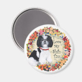 Aimant J'adore mon Shih Tzu (Recto/Verso)
