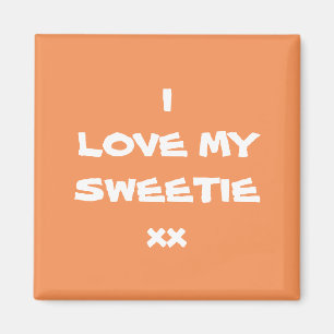 Aimant J'ADORE MON SUEETIE Cool Moderne mignonne