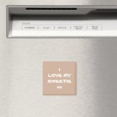 Aimant J'ADORE MON SWEETIE xx Rustique Cool mignon réfrig (In Situ (Lave-vaisselle))