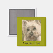 Aimant J'adore mon Westie ! (Recto/Verso)