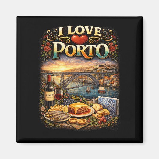 Aimant J'adore Porto (Devant)