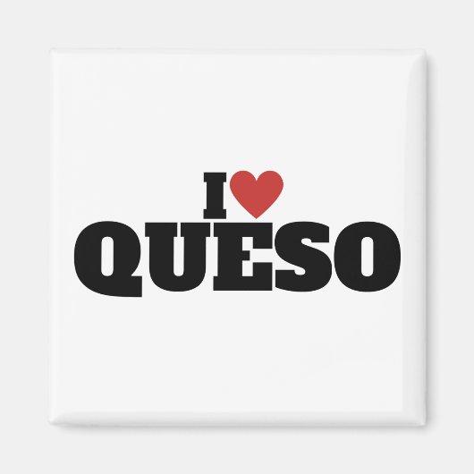 Aimant J'adore Queso (Devant)