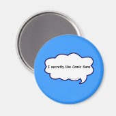 Aimant J'adore secrètement la bande dessinée sans ! (Recto/Verso)