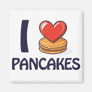 Aimant J'adore T-shirt Pancakes