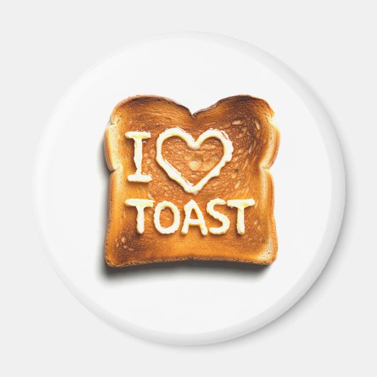 Aimant J'adore Toast (Devant)