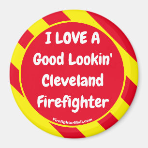 Aimant J'ADORE Un Bon Voyage Cleveland Firefighter