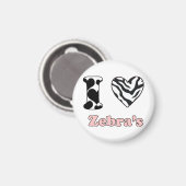 Aimant J'adore Zebra's (Recto/Verso)