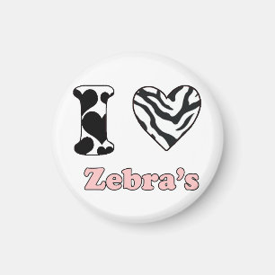 Aimant J'adore Zebra's