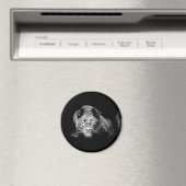 Aimant Jaguar noir et blanc - Chats sauvages (In Situ (Lave-vaisselle))