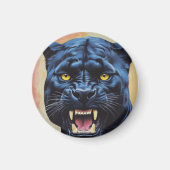 Aimant Jaguar - Panthère noire (Devant)