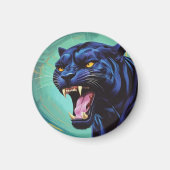 Aimant Jaguar - Panthère noire (Devant)