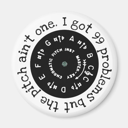 Aimant J'ai 99 problèmes mais le Pitch Ain't One (Devant)