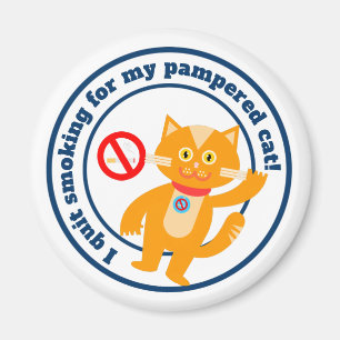 Aimant J'ai arrêté de fumer pour mon chat