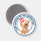 Aimant J'ai arrêté de fumer pour mon chien (Recto/Verso)