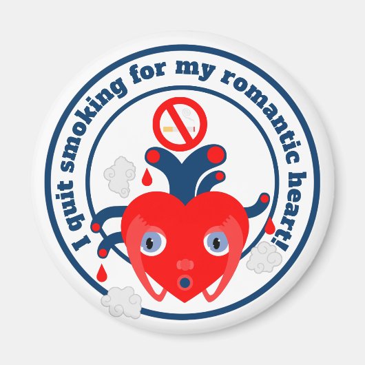 Aimant J'ai arrêté de fumer pour mon coeur (Devant)