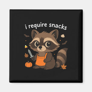Aimant J'Ai Besoin De Snacks Raccoon Halloween Costumes D