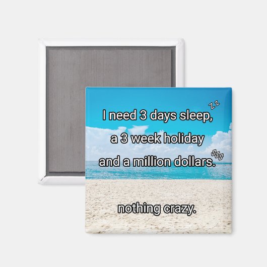 Aimant J'ai besoin d'une pause (Recto/Verso)