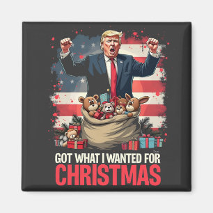 Aimant J'Ai Ce Que Je Voulais Pour Noël Trump Père Noël
