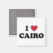 Aimant J'ai coeur Le Caire Egypte (Recto/Verso)