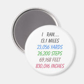 Aimant J'Ai Couru 13,1 Miles (Recto/Verso)