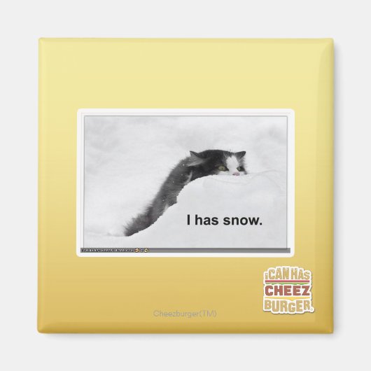 Aimant J'ai de la neige. (Devant)