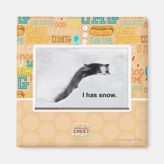 Aimant J'ai de la neige. (Devant)