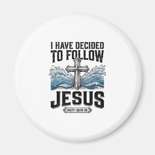 Aimant J'ai décidé de suivre Jésus Vintage Shirt