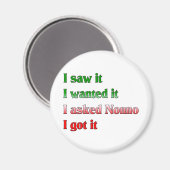 Aimant J'Ai Demandé À Nonno (Recto/Verso)