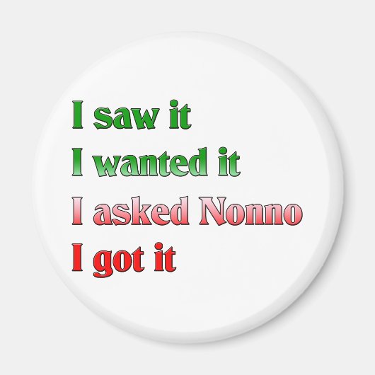 Aimant J'Ai Demandé À Nonno (Devant)