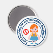 Aimant J'ai démissionné pour ma fille (Recto/Verso)