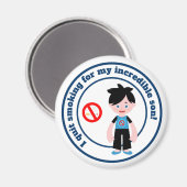 Aimant J'ai démissionné pour mon fils (Recto/Verso)