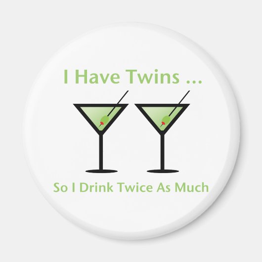 Aimant J'Ai Des Jumeaux, Donc Je Bois Deux Fois Plus (Devant)