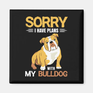 Aimant J'Ai Des Plans Avec Mon Bulldog - Français Bulldog