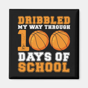 Aimant J'ai dribblé mon chemin à travers 100 jours de bas
