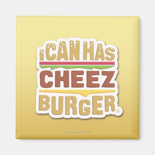 Aimant J'ai du cheezburger (ombre) (Devant)