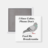 Aimant J'ai du coeliaque, s'il vous plaît ne me nourris p (Recto/Verso)