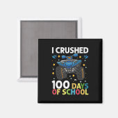 Aimant J'ai écrasé 100 jours de l'école Monster Truck Boy (Recto/Verso)