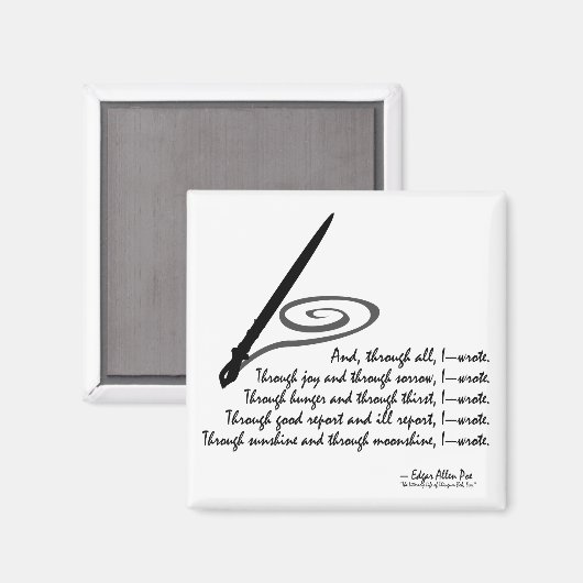 Aimant J'ai écrit (Recto/Verso)