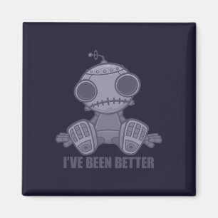 Aimant J'ai Été Mieux Robot de Dessin Animé Triste