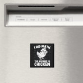 Aimant J'ai fait des maths, la réponse est poulet drôle m (In Situ (Lave-vaisselle))