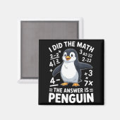 Aimant J'ai fait le pingouin de maths Drôle Professeur d' (Recto/Verso)