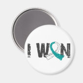 Aimant J'Ai Gagné Le Cancer Du Céramique (Recto/Verso)