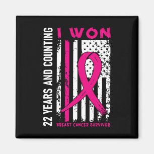 Aimant J'ai gagné le cancer du sein survivant 22 ans Anni