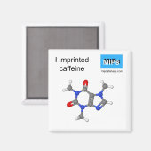 Aimant J'ai imprimé la boule magnétique de la caféine et  (Recto/Verso)